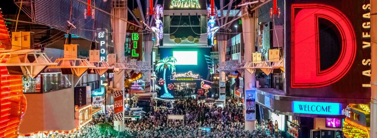 View of Fremont Street Experience in Downtown Las Vegas
